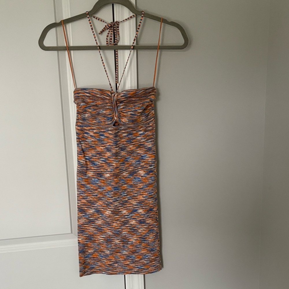 Multicolor Halter Knit Top